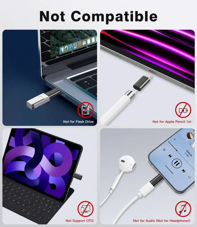 Alt view image 3 of 7 - for Lightning Female to USB C Male Adapter USB Type C Charger Connector for iPhone 15 Series Support 27W PD Fast Charger Data Transfer for  i-pad NOT for Audio/OTG with Anti-Lost Loop