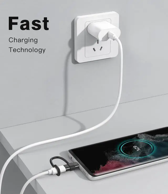 Alt view image 5 of 7 - for Lightning Female to USB C Male Adapter USB Type C Charger Connector for iPhone 15 Series Support 27W PD Fast Charger Data Transfer for  i-pad NOT for Audio/OTG with Anti-Lost Loop