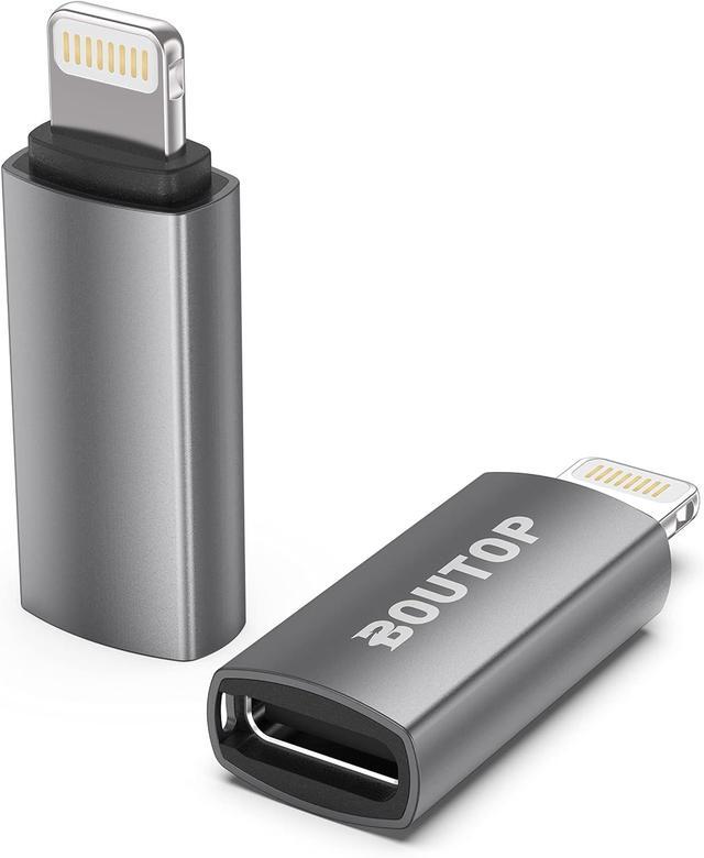 2 Pack USB C To Lightning Adapter - 27W PD Fast Charging & Data Transfer For IPhone IPad