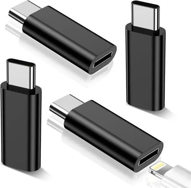 Main image of 4Pack Lightning Female to USB C Male Charger Converter for iPhone 15/15Pro/15 Pro Max Plus  S23 S22 iPad Air PD Fast Charging&Data Transfer Not Audio/OTG Lightning to USB C Adapter