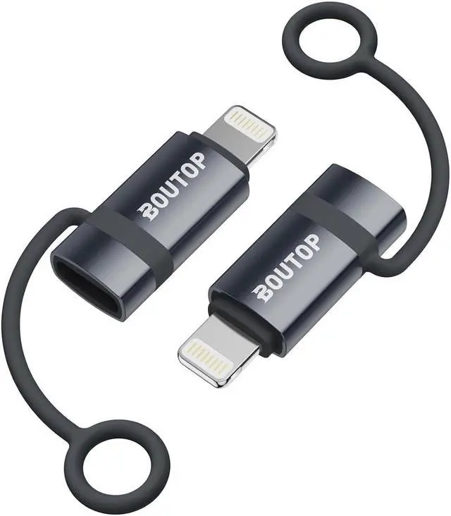 Main image of [MFi Certified] 3A 36W USB C to Lightning Adapter USBC to Lightning Adapter Support Data Sync/PD Fast Charging Compatible with iPhone iPad AirPods with Anti-Lost Holder - 2 Pack
