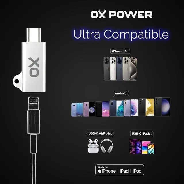 Alt view image 6 of 7 - Lightning to USB C Adapter - Ultra-Fast Charging  USB C Adapter.  MFi Certified for iPhone 15 with USBC. USB-C to Lightning Adapter (35W Adapter 2-Pack)