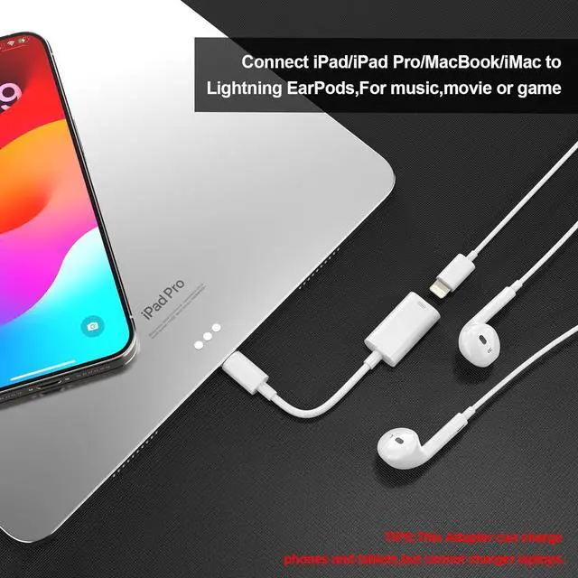 Alt view image 7 of 7 - USB-C Male to Lightning Female Adapter Pack-2 Type C to Lightning Converter for Audio Charge&Data Fit for Lightning EarPods iPhone 15 iPad MacBook Pro iMac and More Devices with USB-C Port