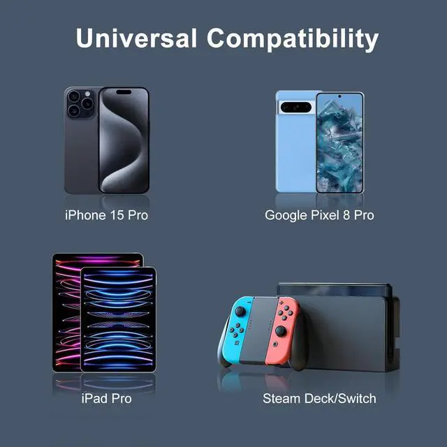 Alt view image 6 of 6 - 2-Pack Lightning Female to USB C Male Adapter Fast Charge Lightning Female to USB Type-C Male Adapter - Sturdy Compact Universal Compatibility for iPhone 15/15 Pro/15 Pro Max/15 Plus