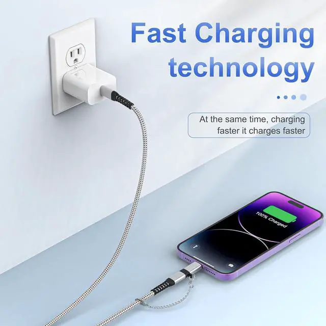 Alt view image 6 of 7 - 3Pack USB C Female to Lightning Male Adapter  MFI Certified Accessories for iPhone 14 Pro / 14 Pro Max / 14/14 Pius /13 Pro13 Pro/Max/13113 Mini/12 Pro/12 Pr Max/1212 Mini /11 Pro /11 Pro Max /1