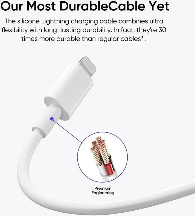 Alt view image 3 of 7 - iPhone Charger 5 Pack 6FT USB C to Lightning Cable MFi CertifiediPhone Charger Fast Charging iphone lightning cable iphone charger cord for iPhone 14/13/12/12 Pro Max/11/Xs Max/XR/X