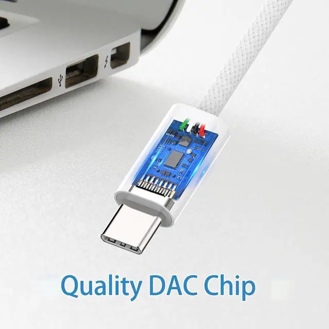 Alt view image 5 of 7 - USB C to Lightning Audio Adapter USB C Male to Female Lightning 100W Fast Charing/Data/Music/Phone Call Compatitable with iPhone 15/15 Plus/15 Pro/15 Pro Max/iPad