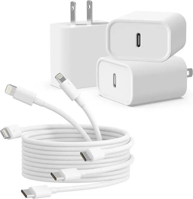 Main image of 3Pack iPhone Charger [MFi Certified], iGENJUN 20W PD USB C Wall Charger Block with 6FT Type C to Lightning Cable Fast Charging Adapter Compatible with iPhone 14/14 Pro Max/13/XS/XR/X-White