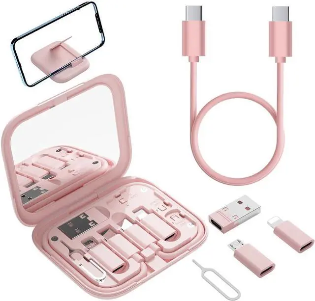 Main image of USB-C to USB Adapter USB C Male Cable Box Contains Makeup Mirror/USB C Cable/Micro USB to USB C/USB A to USB C Cell Phone OTG Adapters for iPhone 15/16 Pro Google Pixel  Galaxy