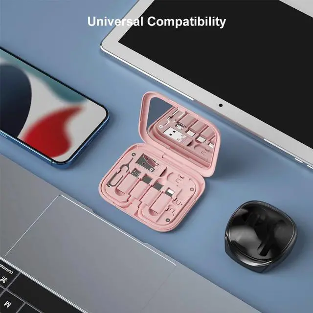 Alt view image 3 of 6 - USB-C to USB Adapter USB C Male Cable Box Contains Makeup Mirror/USB C Cable/Micro USB to USB C/USB A to USB C Cell Phone OTG Adapters for iPhone 15/16 Pro Google Pixel  Galaxy