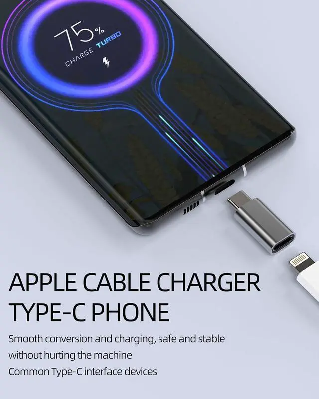 Alt view image 3 of 7 - USB C Male to Lightning Female 3pack Charging Cable Adapter  iPhone15 Pro Max Plus Ipad Pro Air Mini Type Charger Connector Compatible for Galaxy Note S9 S10 S20 S21 S22 S23 Ultra Z Flip LG Cord