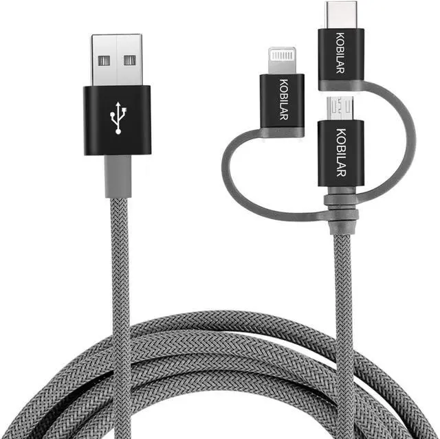 Main image of MFi Certified 3 in 1 Charging Cable CarPlay Cable USB A to Lightning/Type-C/Micro Multi Charger Cable Compatible with iPhone iPad  Pixel MacBook Pro/Air Android