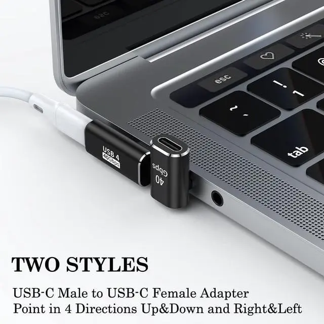 Alt view image 2 of 7 - USB C 90 Degree Adapter (Two Styles) USB Type C Right Angle Extender Connector for Steam Deck Meta Quest MacBook Smart Tablet & Phone and More - Black