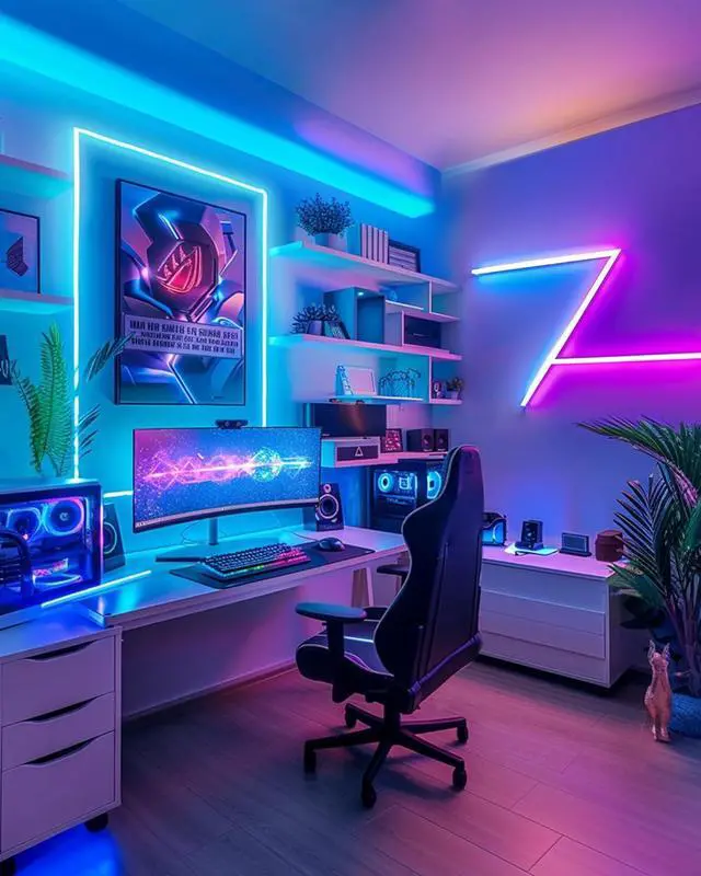 Alt view image 6 of 7 - LED Strip Lights Small LED Light Strips Dimmable RGB 5050 Color Changing LED Tape Light with Remote and UL-Listed Adapter for TV Backlight Bedroom Cabinet Shelf Display