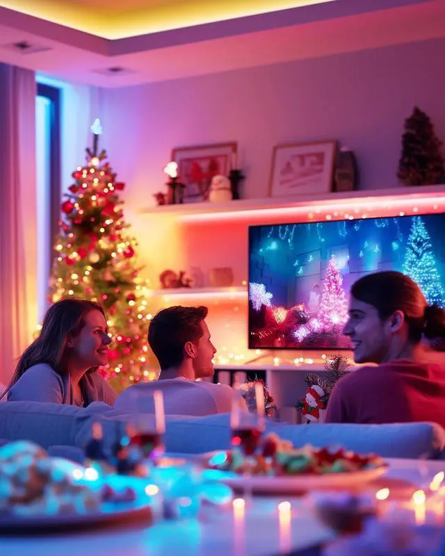 Alt view image 7 of 7 - LED Strip Lights Small LED Light Strips Dimmable RGB 5050 Color Changing LED Tape Light with Remote and UL-Listed Adapter for TV Backlight Bedroom Cabinet Shelf Display