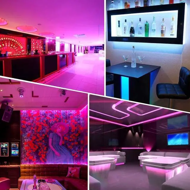 Alt view image 6 of 6 - Battery Powered Led Strip Lights 25 ft LED Lights for Bedroom Battery Operated Color Changing Lights Music Sync App Remote Control RGB USB Led Lights for TV Room Rope Lights