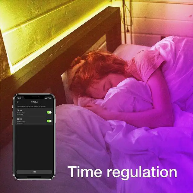 Alt view image 4 of 7 - Bluetooth 24V Led Strip Lights 200ft (2 Rolls of 100ft) Color Changing LED Lights for Bedroom Kitchen Decor App Control and Music Sync