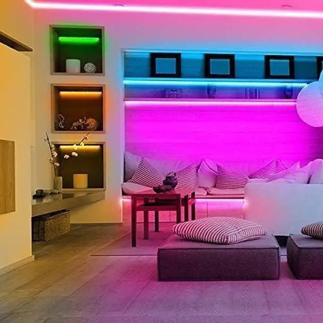Alt view image 6 of 7 - Bluetooth 24V Led Strip Lights 200ft (2 Rolls of 100ft) Color Changing LED Lights for Bedroom Kitchen Decor App Control and Music Sync