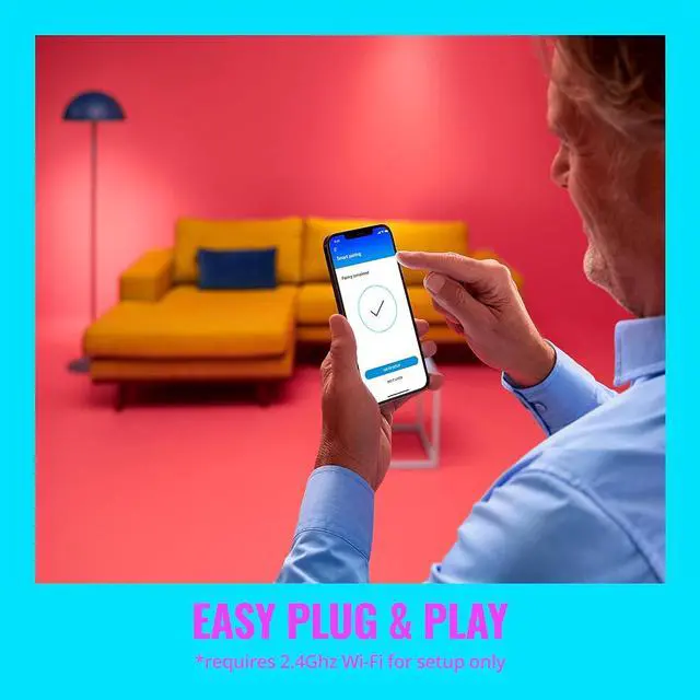 Alt view image 5 of 7 - WiZ Connected Smart Floor Lamp - Dimmable Lamp for Living Room with Dual Color Zones - 2.5Ghz Wi-Fi - Compatible with Alexa and Google Assistant - 1 Pack