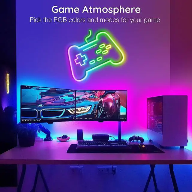 Alt view image 3 of 7 - Led Neon Rope Lights 60FT Control with App/Remote Flexible Led Rope Lights Multiple Modes IP68 Outdoor RGB Neon Lights Waterproof Music Sync Gaming Led Strip Lights for Bedroom Indoor