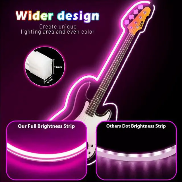 Alt view image 4 of 7 - 16.4ft RGB LED Neon Rope Light with Remote Control Smart Color Changing DIY Mode Neon Flex Strip Lights for Bedroom Indoors Outdoors Decor