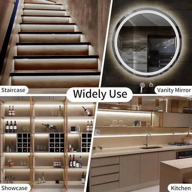 Alt view image 6 of 7 - 2PACK LED Strip Lights Battery Operated 9.8FT 90 LED Strip Lights with Remote Controller Timer Dimmable Self-Adhesive Waterproof Flexible Light Strip for Bedroom Room Outdoor Table Kitchen Decor