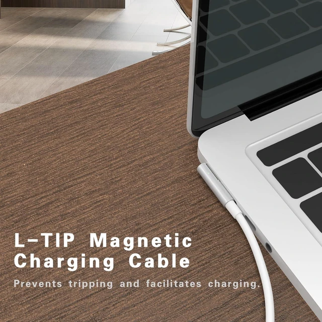 Alt view image 2 of 7 - 60W L-Tip Charger Cable 5 Pin Magnetic Charging for Models Prior to June 2012, 1 .8M