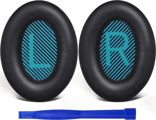 Main image of Protein Leather Earpads Cushions for  Headphones Replacement Ear Pads for  QuietComfort 15 QC15 QC25 QC2 QC35/Ae2 Ae2i Ae2w/SoundTrue & SoundLink Around-Ear Series - Black&Blue