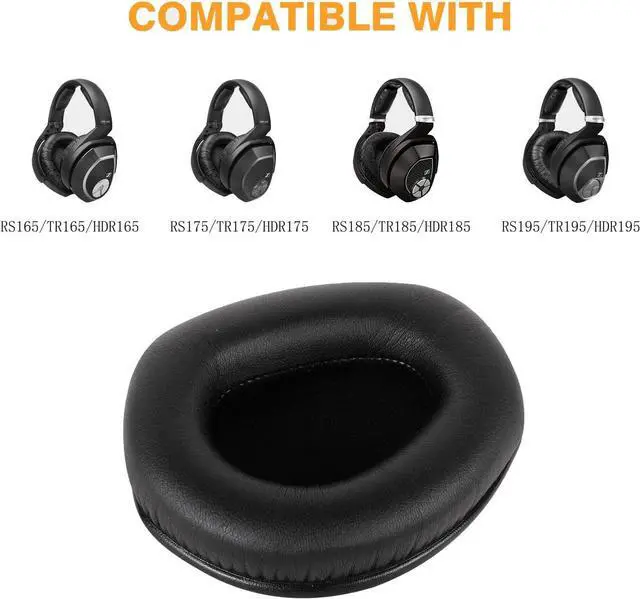 Alt view image 2 of 7 - RS 175/HDR 175/TR 175 Replacement Ear Pads Upgrade Headphones Parts Comfortable RS175 Earpads Cushions Compatible with Sennheiser RS175/RS185/RS195/RS165 HDR175/HDR185/HDR195/HDR165/TR175 Headphones