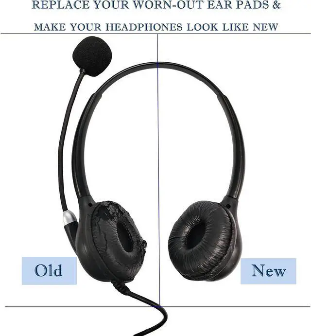 Alt view image 7 of 7 - Bingle Ear Cushions Earpads Replacement 50mm Ear Pad Covers for Plantronics Blackwire 3220 3210 3320 C320 HW251N HW261N HW510 HW520 Jabra PRO 920 930 Biz 1500 GN2000 Headphones (4 Pack)(BEC-LTH4)