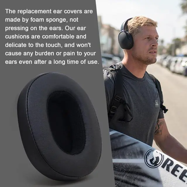 Alt view image 6 of 7 - Replacement Ear Pads for Skullcandy Crusher Wireless/Evo/ANC Hesh 3/EVO/ANC Headphones Earpad Cushions Headset Ear Covers Also Fit Skullcandy Venue Wireless Headphones