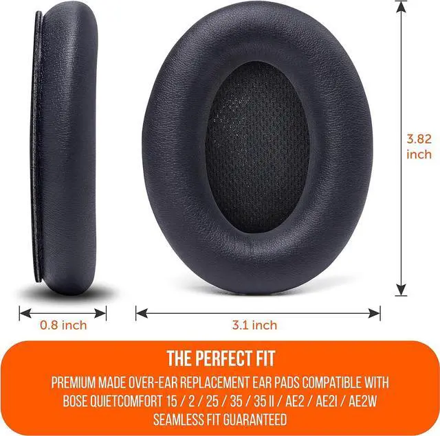 Alt view image 5 of 7 - Upgraded Replacement Ear Pads for  QC15 Headphones Made by Wicked Cushions- Supreme Comfort - Compatible with QC25 / QC2 / AE2 / AE2i / AE2W - Extra Durable | (PU Leather)