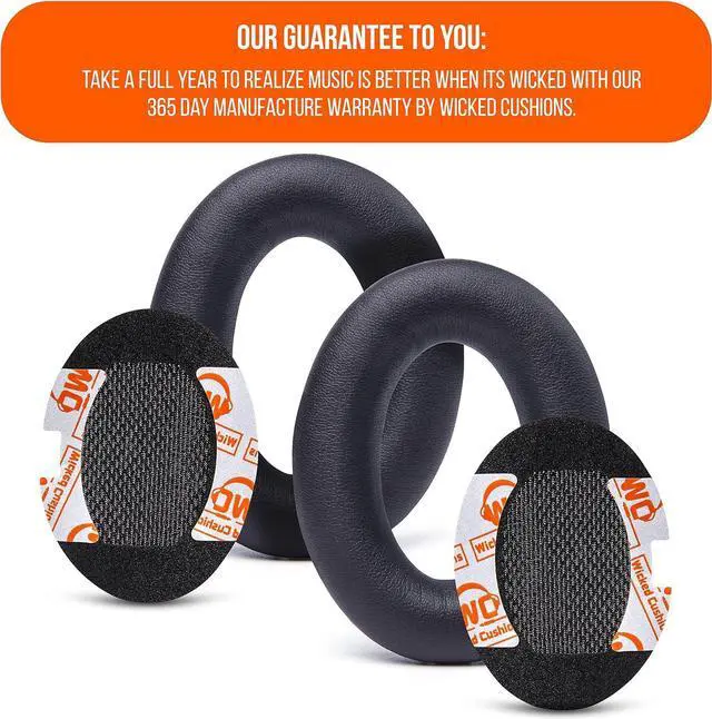 Alt view image 6 of 7 - Upgraded Replacement Ear Pads for  QC15 Headphones Made by Wicked Cushions- Supreme Comfort - Compatible with QC25 / QC2 / AE2 / AE2i / AE2W - Extra Durable | (PU Leather)