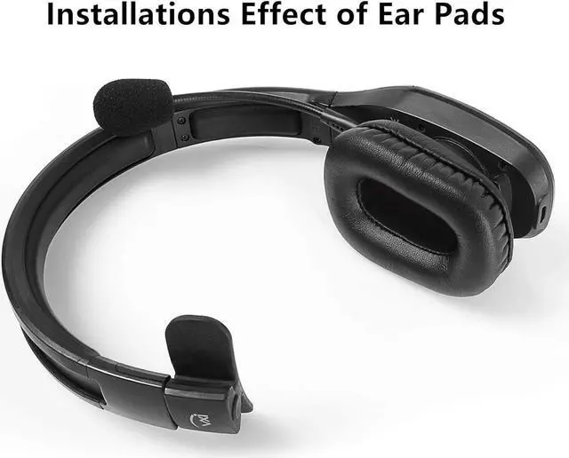 Alt view image 4 of 7 - Ear Pads Replacement B450-XT Microphone Foam Compatible with VXI Blueparrott B450-XT B450XT Bluetooth Headset Mod Kit Ear Cushions Cups (Ear Pads + Microphone Foam)