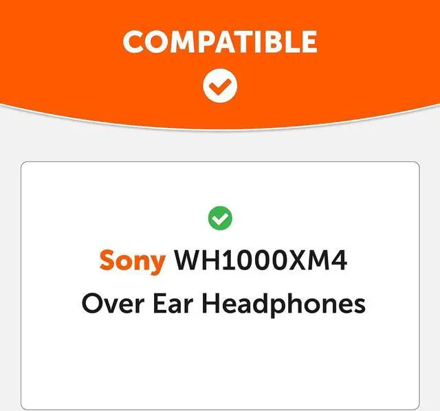 Alt view image 2 of 7 - Wicked Cushions Extra Thick Earpads for  WH1000XM4 Headphones - Soft PU Leather Cushions Luxurious Noise Isolating Memory Foam Added Thickness Without Disabling On/Off Sensor | Black