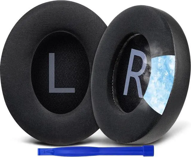 Main image of Cooling Gel Replacement Earpads for  700 (NC700) Wireless Headphones Ear Pads Cushions with Ice Silk Fabric High-Density Noise Cancelling Foam Added Thickness - Black