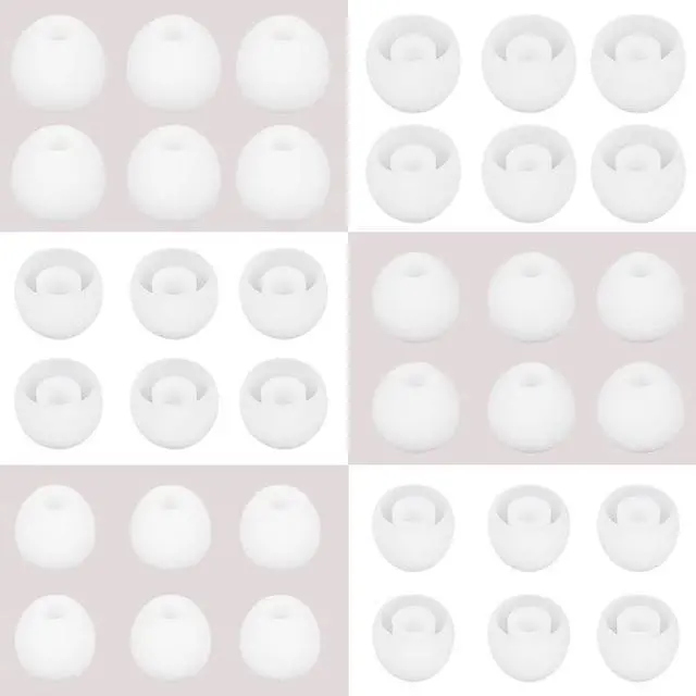 Alt view image 7 of 7 - 18 Pairs Silicone Ear Tips Replacement Earbud Tips for in- Ear Headphones Ear Covers (Inner Hole from 3.8mm-5.5mm Earphones) Earbud Replacement Tips Ear Bud Rubber Tips S M L
