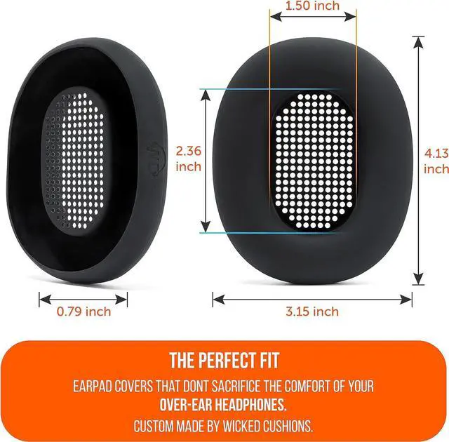 Alt view image 5 of 7 - SweatZ XM5 & XM6 - Patented Earpad Sweat Covers for  WH1000XM5 & WH1000XM6 by Wicked Cushions | Full 360 Earpad Protection | Sweatproof & Easily Washable | Black