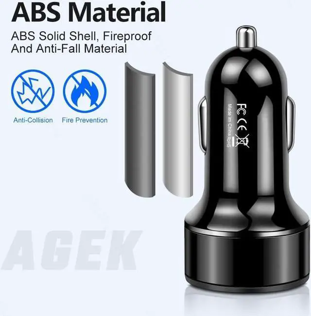 Alt view image 4 of 7 - Car Charger USB C Car Adapter 4 Port USB Car Charger with Voltage Display PD 3.0 & QC 3.0 Car Phone Charger Cigarette Lighter USB Charger Adapter Fast Charging for iPhone  iPad & Phone Tablets