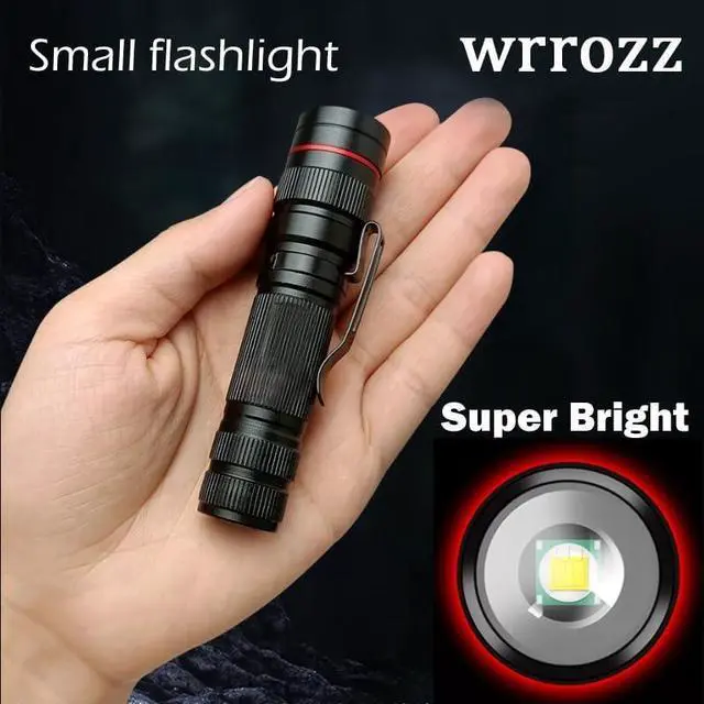 Alt view image 2 of 7 - LED Flashlight Rechargeable 2 Pack High Lumens Tactical Flashlights Super Bright Small Flash Light Mini Pocket Torch 3 Modes Zoomable Flashlight for Outdoor Camping Birthday for Men Women
