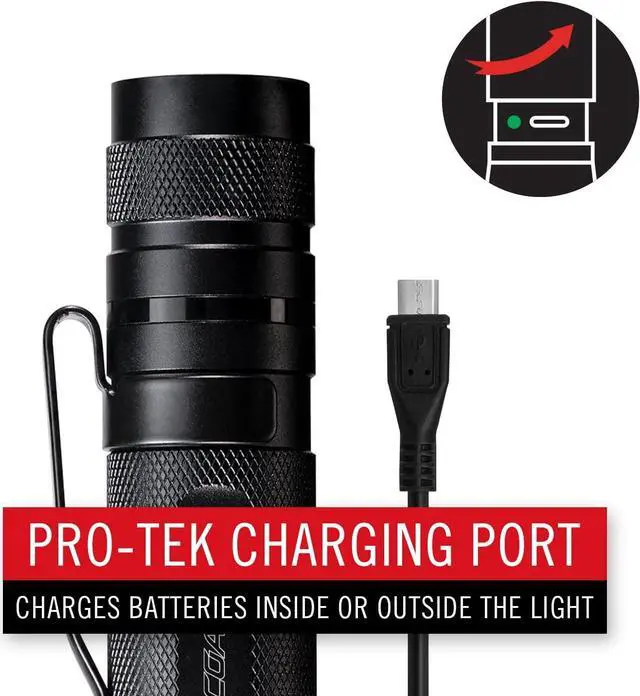 Alt view image 7 of 7 - Coast TX17R 1250 Lumen Rechargeable Long Range Tactical LED Flashlight with Spot and Flood Beams, Durable Aluminum Build