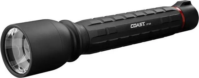 Main image of Coast XP18R 3650 Lumen USB-C Rechargeable-Dual Power LED Flashlight with Pure Beam Slide Focus and Top Grade Aluminum Build,Black, 30323