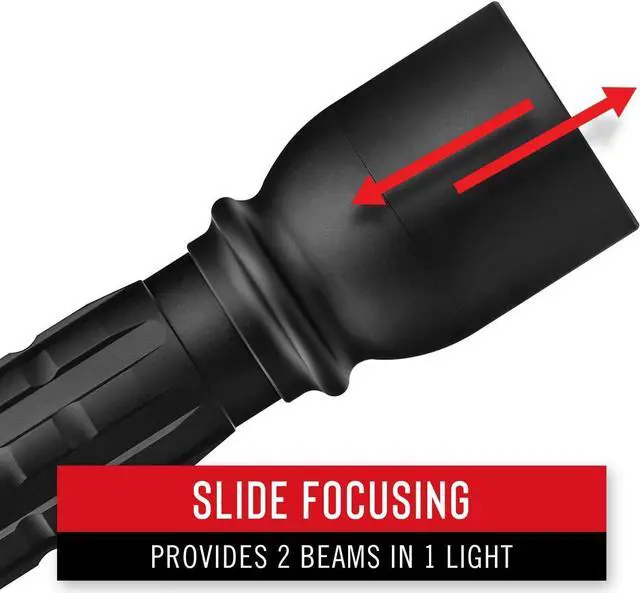 Alt view image 2 of 7 - Coast XP18R 3650 Lumen USB-C Rechargeable-Dual Power LED Flashlight with Pure Beam Slide Focus and Top Grade Aluminum Build,Black, 30323