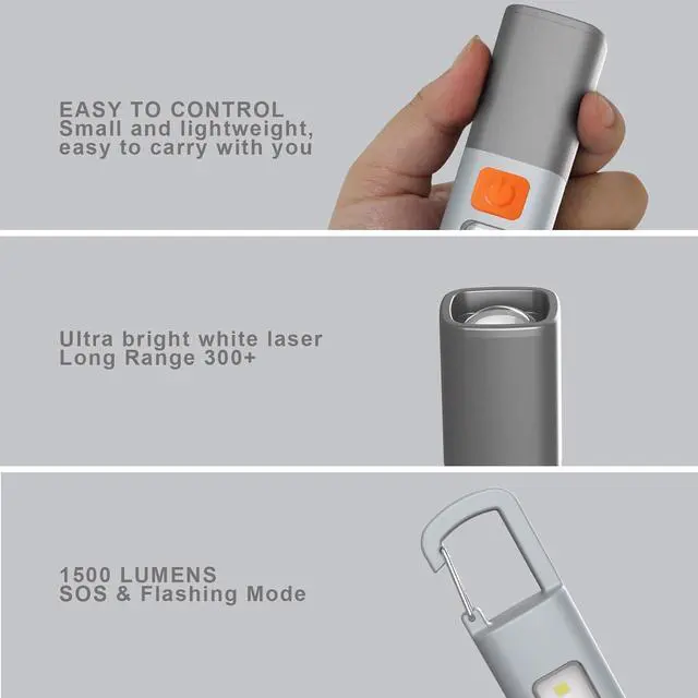 Alt view image 5 of 7 - LED Rechargeable Flashlight 100000 High Lumens Zoomable USB Rechargeable Flashlight 3 Modes with COB Work Light Small Flashlight for Camping Emergency Flashlight 2 Pack