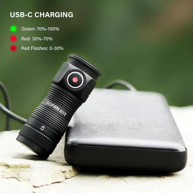 Alt view image 6 of 7 - LED Small Flashlight USB C Rechargeable SC13 Bright 1300 Lumens EDC Keychain Flashlights with IPX8 Waterproof Portable Key Ring Mini Flash Light for Everyday Carry Camping Hiking