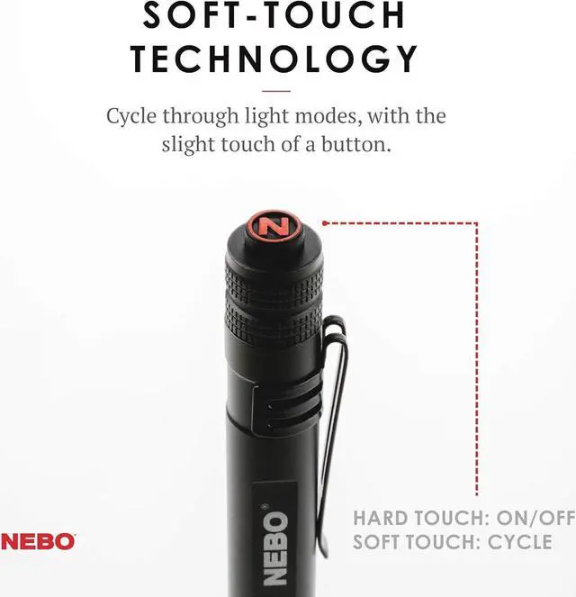Alt view image 4 of 6 - INSPECTOR RC Pen Light | 360 Lumens 3 Light Modes Rechargeable & AAA Battery Powered LED Flashlight Waterproof Compact & Durable Pocket Clip for EDC Includes USB Charging Cable