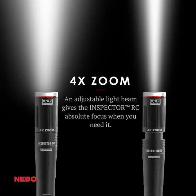 Alt view image 5 of 6 - INSPECTOR RC Pen Light | 360 Lumens 3 Light Modes Rechargeable & AAA Battery Powered LED Flashlight Waterproof Compact & Durable Pocket Clip for EDC Includes USB Charging Cable