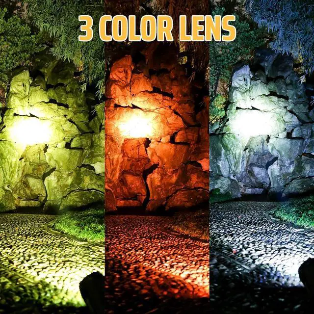 Alt view image 7 of 7 - Rechargeable Spotlight 200 000 Lumens Handheld Spotlight Flashlight LED Hunting Spot Light with Cob Light and Solar Panels Lightweight and Super Bright Spotlight for Hunting Camping