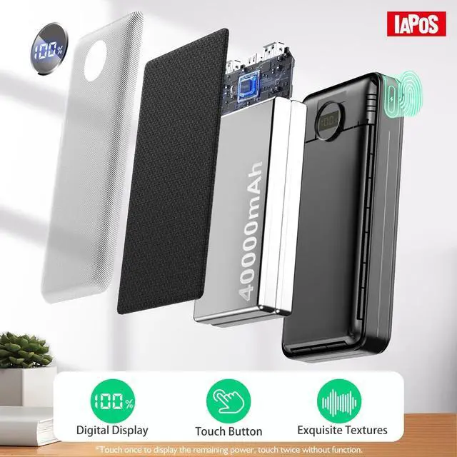 Alt view image 5 of 7 - Portable Charger 40000mah Power Bank USB-C (22.5W) Fast Charging Battery Pack Cell Phone Charger for iPhone 15/14/13 Series Android  Galaxy for Travel Camping - Black