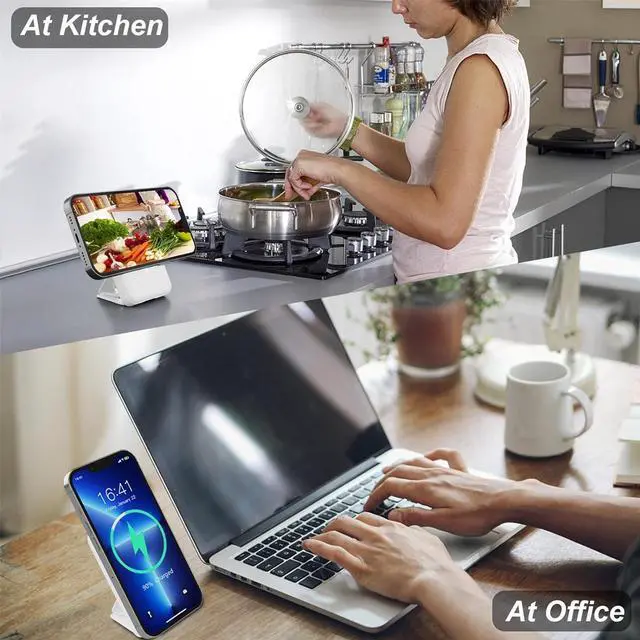 Alt view image 7 of 7 - Magnetic Power Bank 10000mAh Foldable Wireless Portable Charger with USB-C Cable LED Display Mag-Safe Battery Pack 22.5W PD Fast Charging for iPhone 16/15/14/13/12 Pro/Pro Max/Plus/Mini